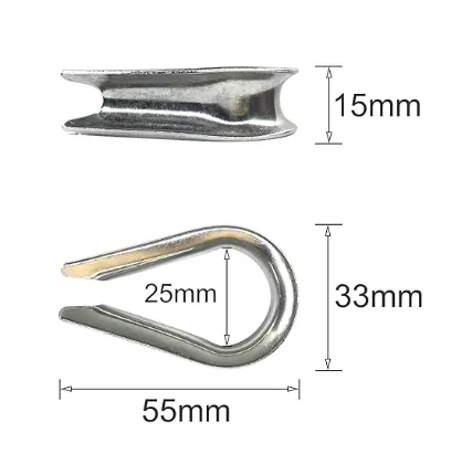 12PCS M10 thép không gỉ ngón tay cho Pull-Line Fitting và 3/8 inch đường kính dây thép 0