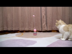 Glow Teaser Treat Dispenser - Adjustable Speed Cat Toy