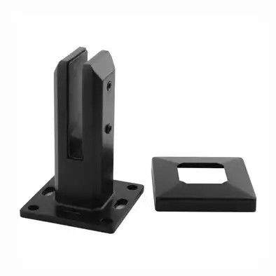 Giá tốt. Đầu tư chính xác đúc matte đen vuông thủy tinh Spigot cho thép không gỉ balustrade thủy tinh hàng rào trực tuyến