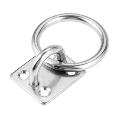 Giá tốt. Máy móc tường Marine Hardware Square Pad Eye Plate với vòng hàn và kết thúc kẽm trực tuyến