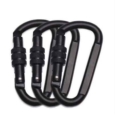 Giá tốt. Móc carabiner D nhôm có logo tùy chỉnh OEM cho ngành công nghiệp nặng, có khóa vặn, móc D trực tuyến