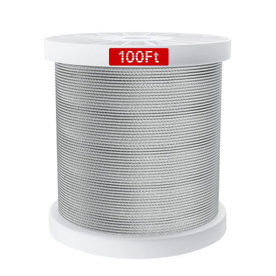 Giá tốt. Độ khoan dung ± 1% 7x7 đường sắt treo dây thừng 1/8 inch T316 thép không gỉ thép biển dây thừng trực tuyến