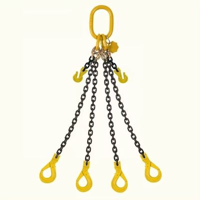 Giá tốt. Sling dây chuyền cao độ bền G80 hợp kim thép bốn chân với cấu trúc tiêu chuẩn móc trực tuyến
