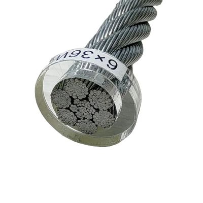 Giá tốt. Cáp thép mạ kẽm nhúng nóng 6x36WS IWRC FC với khả năng chống ăn mòn tuyệt vời trực tuyến