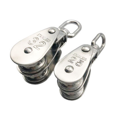 Giá tốt. Khối ròng rọc đôi gấp bằng thép không gỉ S3151 bền bỉ cho nhu cầu xử lý nước trực tuyến