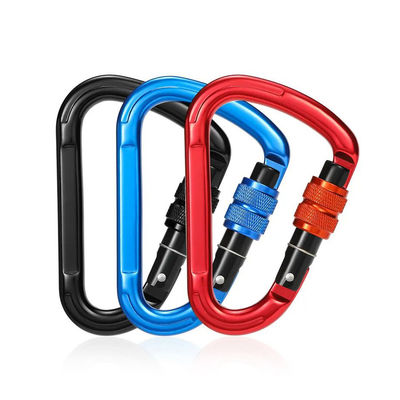 Giá tốt. Logo và màu sắc tùy chỉnh 25KN Aluminium Carabiner cho ngoài trời trong các hoạt động khác nhau trực tuyến