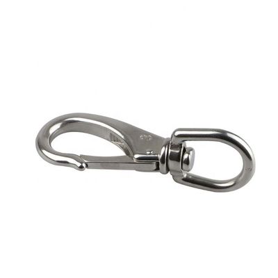 Giá tốt. Móc khóa xoay lò xo bằng thép không gỉ hoàn thiện bóng cao màu đen và bạc 53mm-100mm trực tuyến