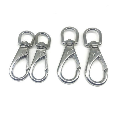 Giá tốt. Thép không gỉ đánh bóng quay Snap Hook cho các ứng dụng khai thác mỏ và chăm sóc sức khỏe trực tuyến