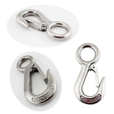 Giá tốt. Móc cẩu mắt lớn bằng thép không gỉ 304 với chốt khóa, chống ăn mòn trực tuyến