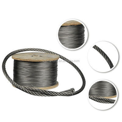 Giá tốt. 6x19 FC dây thép không gỉ được làm bằng AISI304/304L/316/316L cho đường kính 6mm đến 40mm và Dịch vụ chế biến trực tuyến