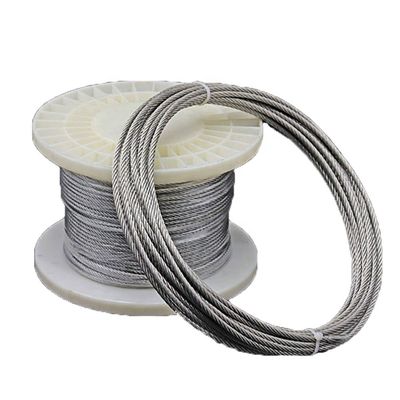 Giá tốt. Dây cáp thép không gỉ 304 Dây câu cá mềm Cáp nâng 1-25M Chiều dài theo yêu cầu Mạ kẽm 7*7 Dây phơi quần áo trực tuyến