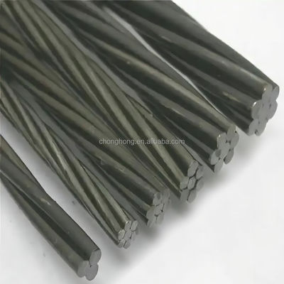 Giá tốt. Khối lượng cuộn dây 2.5-3.5 Tấn 1x7 PC Strand 12.7mm Giảm chùng thấp Không liên kết ASTMA416 Sợi thép dự ứng lực cho Bê tông dự ứng lực trực tuyến