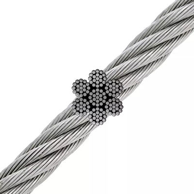 Giá tốt. Cáp thép cacbon mạ kẽm sáng / Cáp thép không gỉ 7x7/6x9/6x19/7x19/6x36 cho các công trình xây dựng trực tuyến