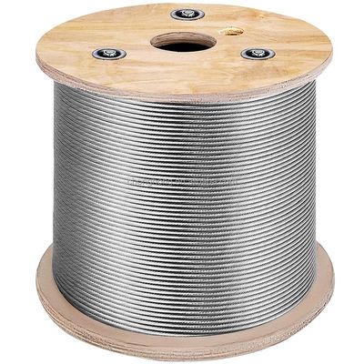 Giá tốt. Loại 316 dây cáp thép không gỉ cho đường ray boong phần cứng 250FT T316 Cáp máy bay 7x7/1x19/7x19 dây cáp trực tuyến