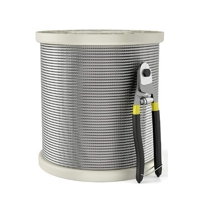 Giá tốt. Bộ dụng cụ phần cứng lan can với cáp thép không gỉ T316 không tráng, dây cáp 7x7 1x19 7x19 và cáp hàng không trực tuyến