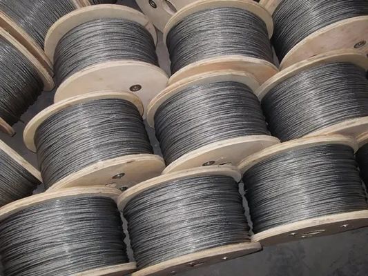 Giá tốt. Sợi dây cáp thép 12mm 6x24 7FC Xây dựng để sản xuất dây cáp 1000mtrs Thép kẽm trực tuyến