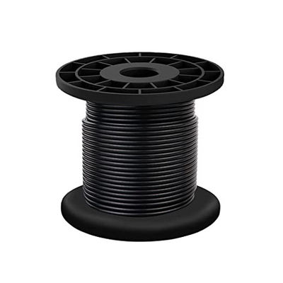 Giá tốt. Cáp thép không gỉ AiSi Tiêu chuẩn 304, bọc vinyl đen, dây cáp đèn ngoài trời trực tuyến