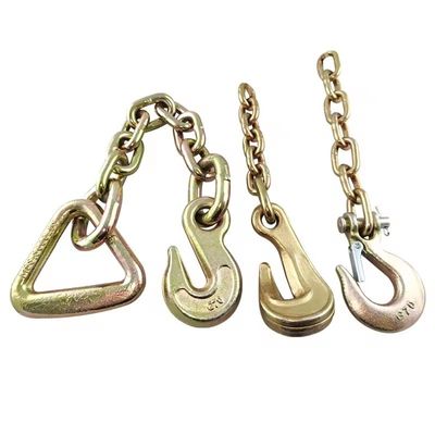 Giá tốt. Yellow Zinc Plated High Strength G70 Transport Chain with Hook 20Mn2 Material trực tuyến
