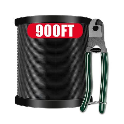 7x7 304 1/16 thép không gỉ Vinyl phủ sợi dây đen cho dây treo ánh sáng