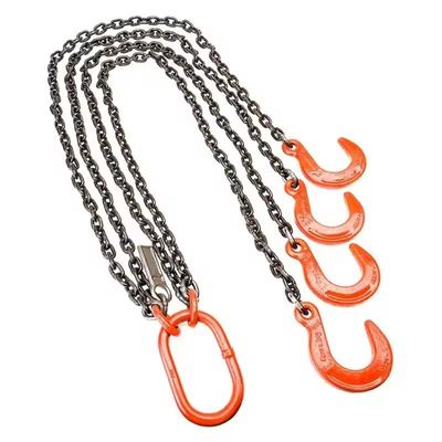 Giá tốt. Load Lifting Chain Sling 4 Legs Black Towing Tie Chains Rigging for Heavy Loads trực tuyến
