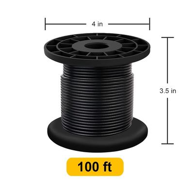 Giá tốt. 304 thép không gỉ dây cáp phủ trong vinyl đen cho dây đèn quần áo dây trực tuyến