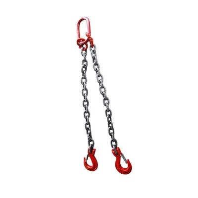 Giá tốt. 8mm Black Finish G80 Alloy Steel Chain Sling with Two Legs for Lifting EN818-2 Durable trực tuyến