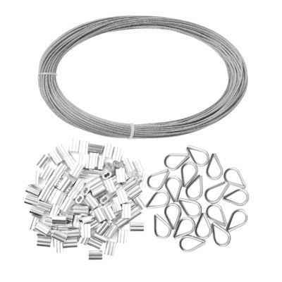 Giá tốt. Tải dây thép không gỉ galvanized 1/16 inch với tay áo và ngón tay gập bằng nhôm Tiêu chuẩn AiSi trực tuyến