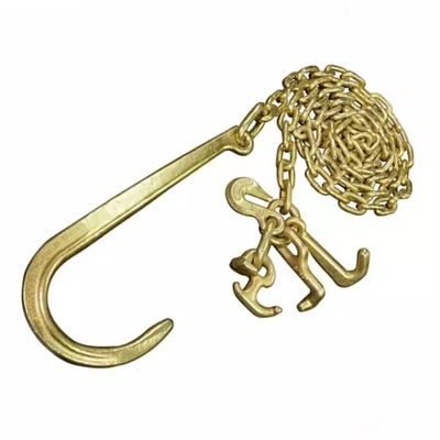 Giá tốt. Diameter 8mm Black Yellow Galvanized Transport Chain Towing Chains with Hooks trực tuyến