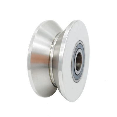 Giá tốt. Bánh xe rãnh V bằng thép không gỉ cho cửa cuốn, bánh xe cửa lùa, ròng rọc chịu lực trực tuyến