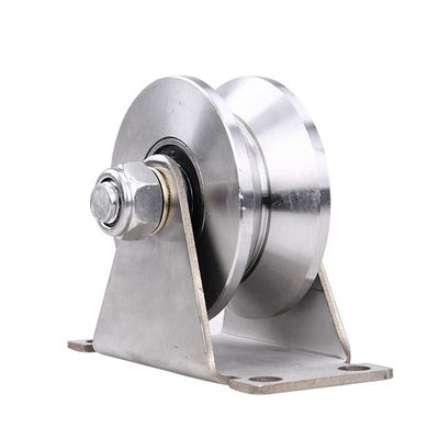 Bánh xe rãnh thép không gỉ chịu tải nặng, bánh xe cửa lùa