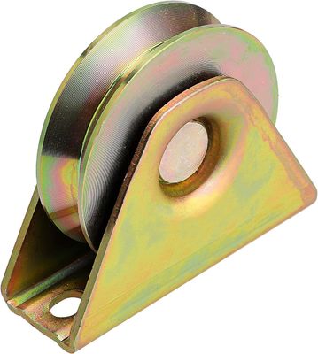 V hình rãnh cửa bánh xe màu sắc kẽm bọc thép pulley cửa trượt bánh xe cửa cuộn phụ kiện