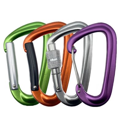 Giá tốt. Nhà máy hoàn thiện OEM Carabiner leo núi bằng nhôm với khóa vặn tùy chỉnh trực tuyến