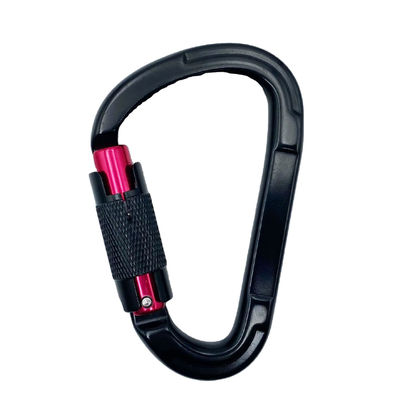 Giá tốt. Customized Aluminum D-shape Screw Snap Hook Carabiner for Climbing High Strength 25kn trực tuyến