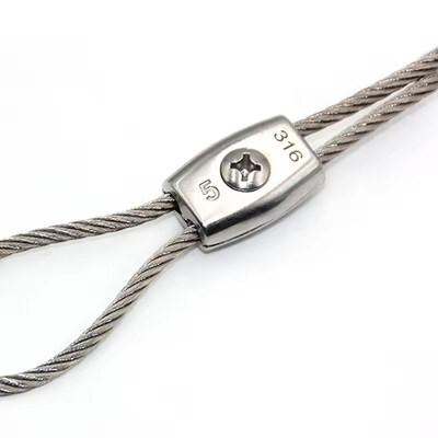 Giá tốt. Đầu nối cáp thép 304 316 Thép không gỉ Kẹp cáp một bu-lông Simplex trực tuyến