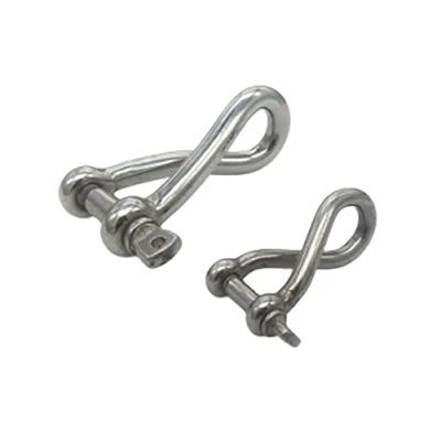 Giá tốt. Customized Stainless Steel 304 / 316 Twisted Shackle With Screw Pin Non-standard trực tuyến