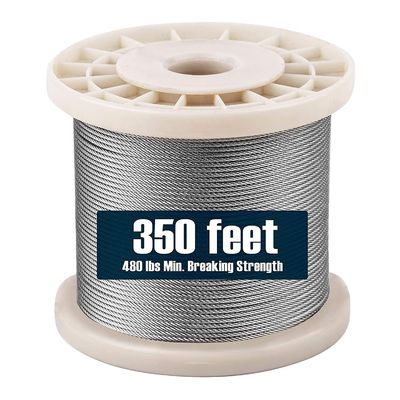 Giá tốt. Mẫu lớp 300 AISI 304/316 7*19 đường kính 10mm sợi dây thép không gỉ sáng/bọc để nâng trực tuyến