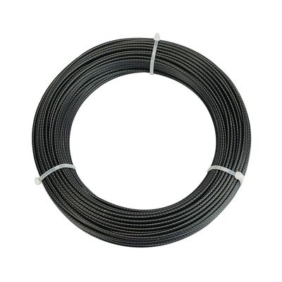Giá tốt. PP/PE/PU/PVC/PA/Nylon 1.2-1.8mm Black Polypropylene Coated Steel Wire Rope 7x7 Tolerance ±1% With Si Content % 0.1 trực tuyến