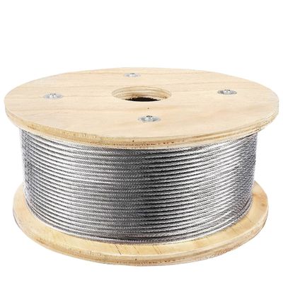 Giá tốt. Cáp thép mạ kẽm 16Mm, loại thép không gỉ, cấu trúc 1 x 19 sợi, 500FT để lắp đặt lan can cáp trên boong trực tuyến