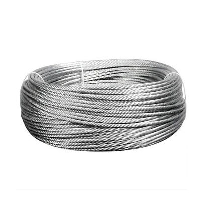 Giá tốt. Stainless Steel Grade Fiber / Cotton Core Galvanized 1X7 Steel Wire Rope cho điện không hợp kim và bền trực tuyến