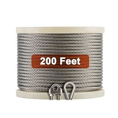 Giá tốt. 304 thép không gỉ 7X19 6mm dây cáp máy bay gỉ cho các ứng dụng hàng rào trực tuyến