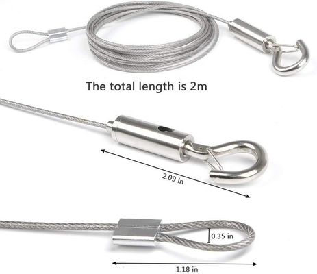 Giá tốt. Cáp cáp thép máy bay mạ kẽm 5/32 7x19 không hợp kim, cuộn 500 feet để nâng hạ trực tuyến