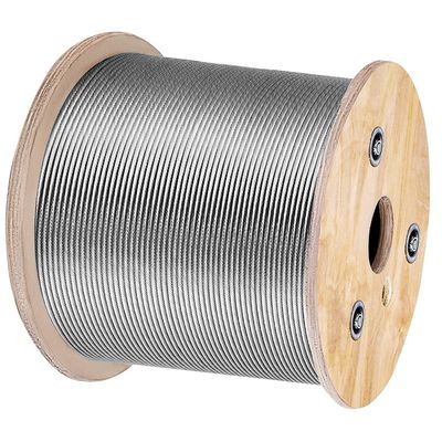 Giá tốt. Kết cấu thép không gỉ 316 loại 1x19 ASTM A 475 có độ bền kéo cao, mạ kẽm, 7 sợi, cáp thép 0.33mm trực tuyến