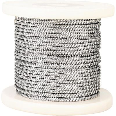 Giá tốt. Thép không gỉ 316 7x7 dây cáp máy bay dây cáp máy bay 1000 feet chiều dài trong cuộn nylon 1/32