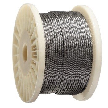 Chiều kính 1mm đến 13mm Độ sáng A2 A4 Cáp không gỉ 6x7 FC 7x7 Cáp thép Cáp thép SS Cáp thép không gỉ