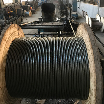 Thép rèn nguội dầu đen Thép cáp máy bay đen Dây cáp thép Dây thừng thép Dây thép không gỉ theo yêu cầu của bạn