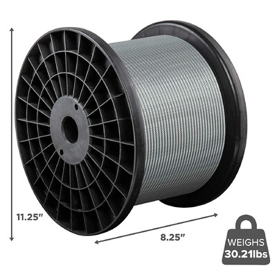 Giá tốt. Cáp thép không gỉ AISI316 với cấu trúc 6x12+7PP và lõi sợi hoặc lõi thép trực tuyến