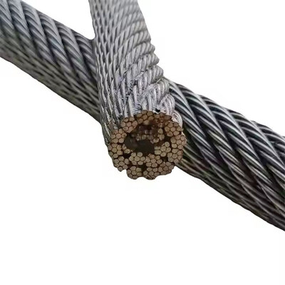 Giá tốt. Dây cáp thép mạ kẽm tiêu chuẩn DIN, thép carbon, cường độ 1570MPa cho máy móc xây dựng trực tuyến