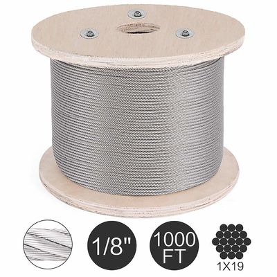 Giá tốt. Dây thừng thép không gỉ T316 316 1000ft Bộ dụng cụ lan can cáp boong 500FT 3/16 Ss Cable trực tuyến