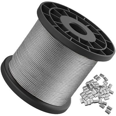 Giá tốt. 7x7 Steel Wire Rope Non Alloy Galvanized Steel Cable 3/64
