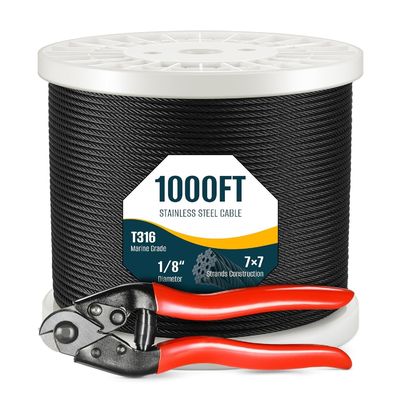 Giá tốt. Standard 7x19 1x19 10mm Wire Rope 304 Stainless Steel For Balustrade Deck Rails trực tuyến